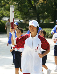 中田有紀さん（アテネオリンピック陸上競技女子七種競技）は、ドーハのアジア競技大会の代表選手。写真提供：アフロスポーツ