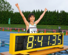田中が女子３千メートルで日本新 ホクレン陸上、８分４１秒３５