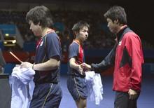 日本男子は準々決勝敗退 卓球・５日 