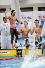【ベオグラード大会・水泳】競泳男子4X100mメドレーリレーで日本チームが大会新記録で金メダルを獲得！ 