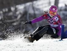 竹内が銀、女子初のメダル スノーボード・１９日