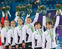 女子団体で日本３位 アジア大会体操