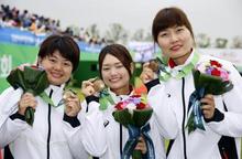 女子団体が銅メダル アジア大会アーチェリー