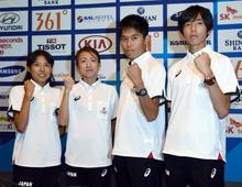 アジア大会、マラソン代表が会見 川内「金メダル目標」