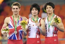 世界体操で内村５連覇、田中３位 ３大会連続２人が表彰台