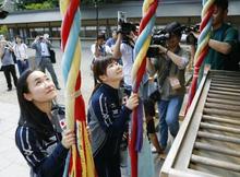 卓球女子が仙台で合宿開始 福原「また宮城にメダル」