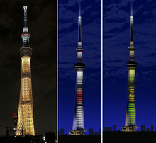 東京スカイツリーと東京タワーが日本代表選手団へ応援・祝福ライティングを実施
