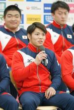 世界柔道代表１８人が会見 阿部「東京五輪への一歩」