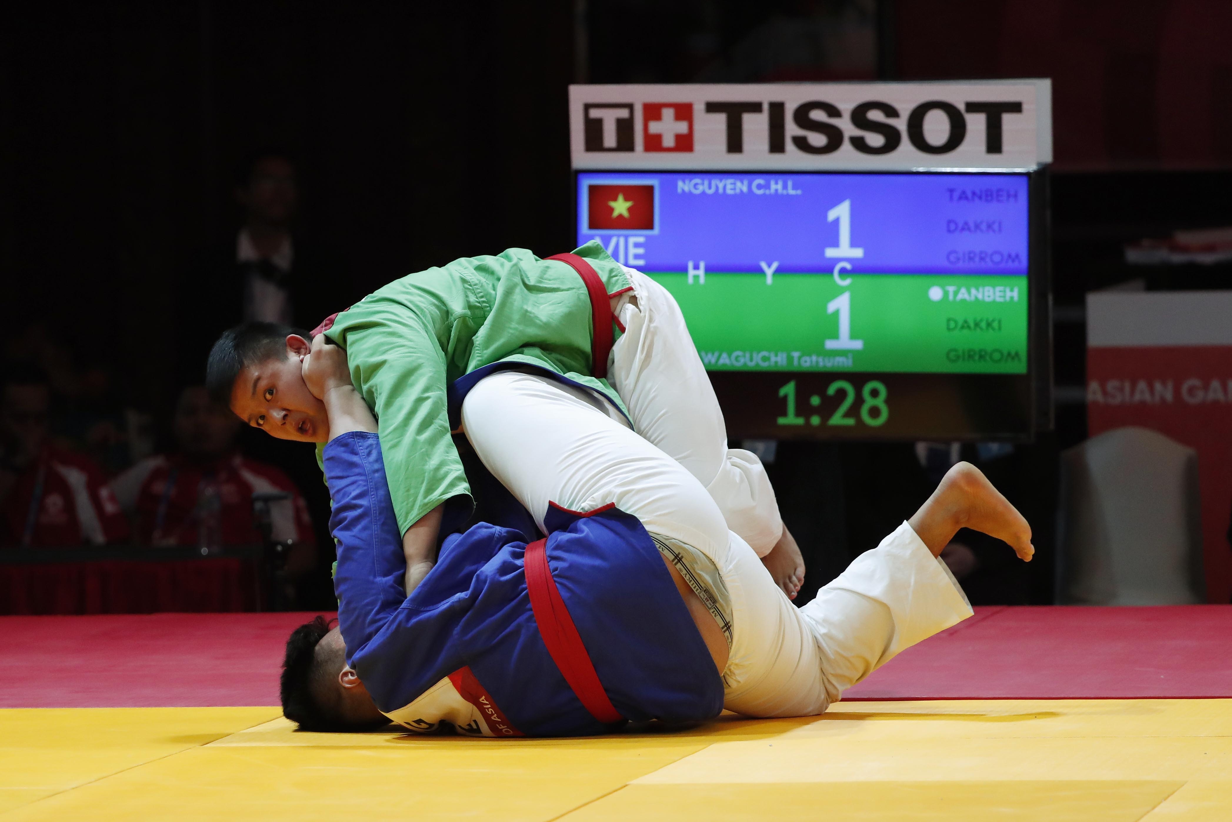 ジャカルタ・パレンバンアジア大会 クラッシュ 男子+90kg Round of 32 川口辰巳 (JPN)