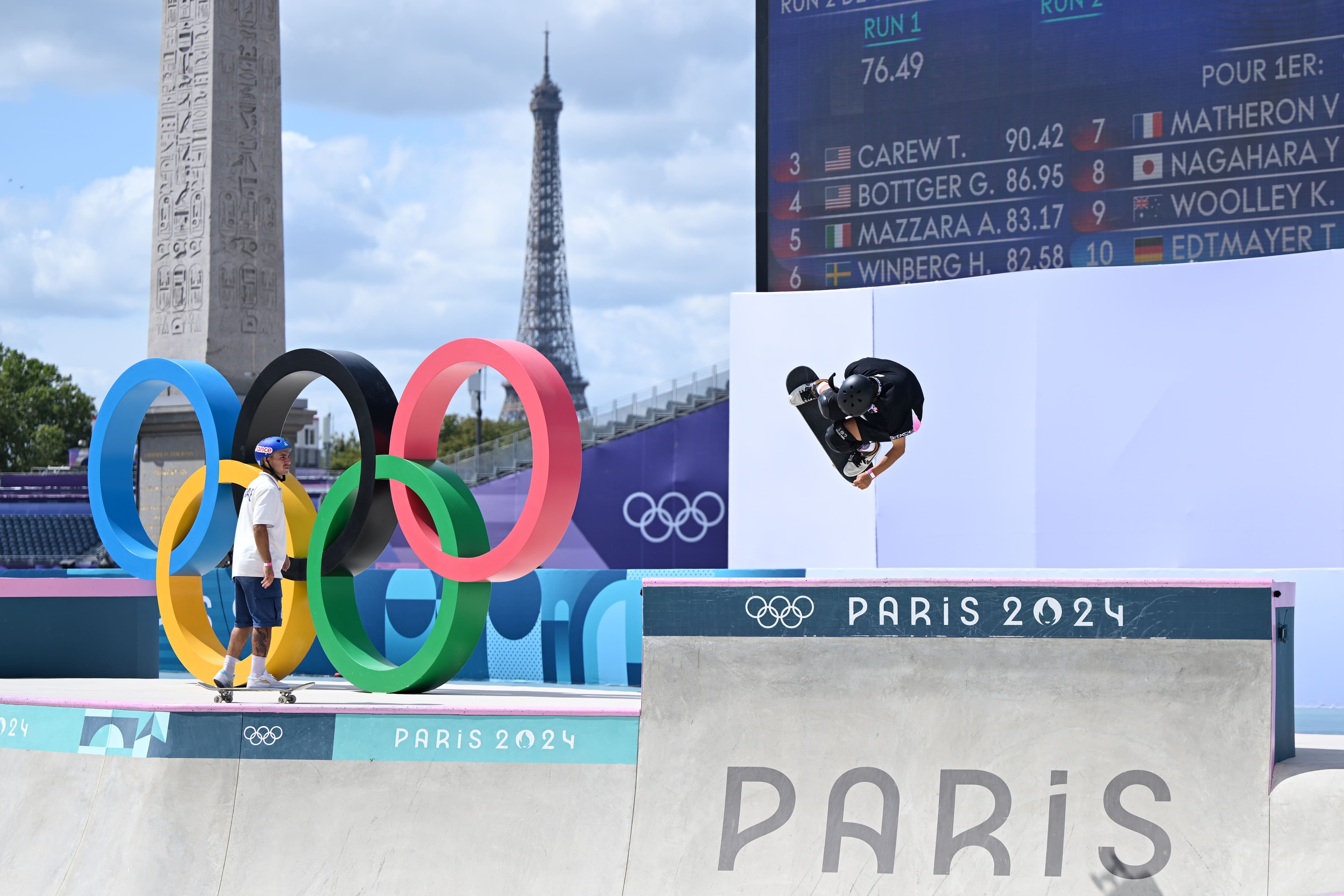 パリ2024大会スケートボード男子パーク予選