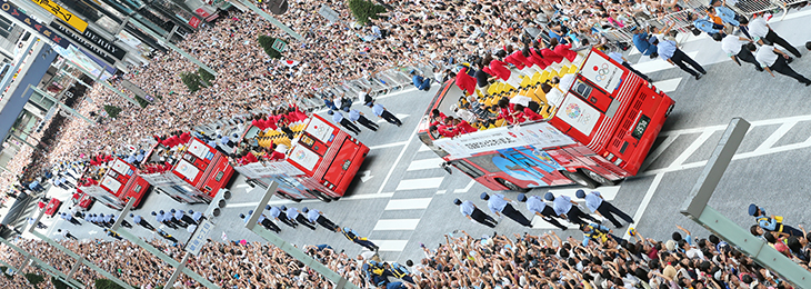 London Games Medalist Parade in GINZA