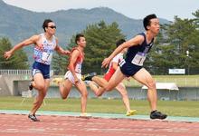 男子１００ｍ、宮本１０秒４１ 陸上の出雲大会