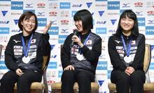 世界卓球日本代表が帰国 石川佳純「成長できた」