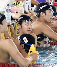 アジア大会、競泳の池江ら初練習 本番会場で水の感触確かめる