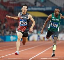 男子１００ｍ、山県は銅メダル ア大会、クライミングで野口が金