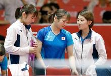 男女とも準々決勝で敗退 卓球・２７日