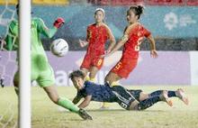 日本女子、２大会ぶり金 サッカー・３１日