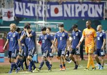 日本、決勝で韓国に敗戦 サッカー・１日