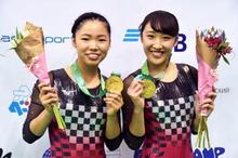 世界トランポリン、日本女子初Ｖ 森・宇山組、シンクロナイズド