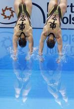 世界水泳、乾・吉田組は４位発進 韓国の光州で開幕