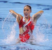 世界水泳、ＡＳソロＦＲで乾３位 日本勢初表彰台、荒井祭里は９位