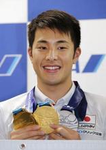 瀬戸大也、「ここからが勝負」 世界水泳で金２銀１