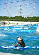 カヌー、羽根田が五輪コース試走 「複雑な流れで高い技術必要」