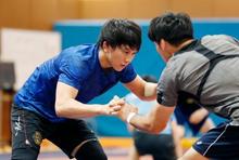 レスリング、男子代表が練習公開 乙黒拓斗「楽しめれば優勝」