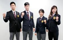空手、日本代表が帰国 清水「常に金メダル頭に」