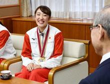 トランポリン森ら石川県知事表敬 「五輪でメダル持って帰りたい」
