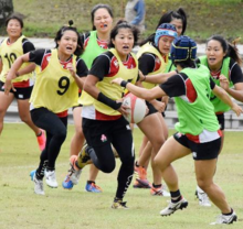ラグビー７人制女子、練習を公開 日本代表候補が合宿