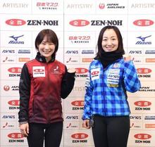 カーリングの藤沢、松村が抱負 北京五輪代表懸け日本選手権