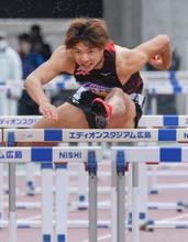 陸上の障害決勝、男女とも日本新 織田記念、金井と寺田