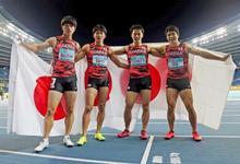 日本、男子１６００メートルで銀 陸上世界リレーで初メダル