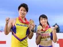 陸上、女子七種は山崎が４連覇 日本選手権混成、中村４度目Ｖ