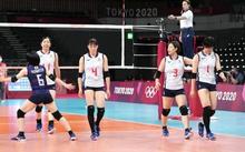 女子日本、セルビアに敗れる バレーボール・２７日