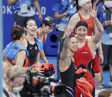 男子は日本新で６位、女子８位 競泳・１日