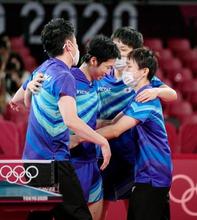 卓球日本、韓国破り「銅」 男子団体２大会連続メダル