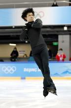 羽生、４回転半ジャンプを練習 日本勢、１０日フリーで金に挑む