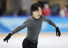 羽生、４回転半ジャンプを練習 日本勢、１０日フリーで金に挑む