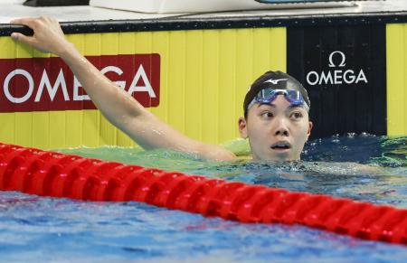 水沼尚輝が１００バタで銀 世界水泳、日本勢初の表彰台