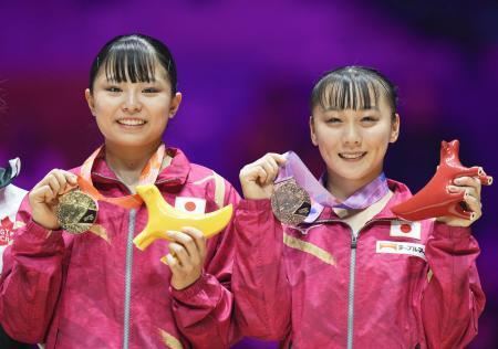 １８歳渡部が最年少「金」 世界体操平均台、宮田も銅