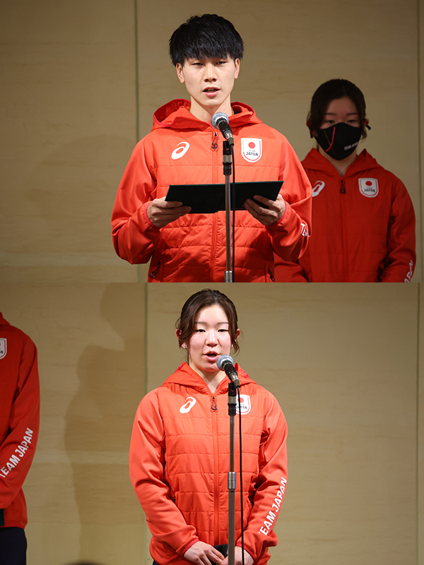 FISU冬季ワールドユニバーシティゲームズ（2023/レークプラシッド） のTEAM JAPAN選手団出発式を実施