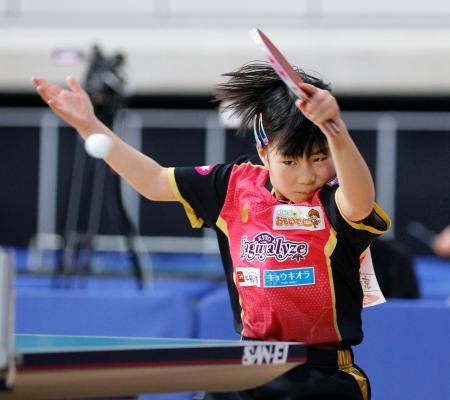 卓球、９歳の松島美空が勝利 全日本選手権が開幕