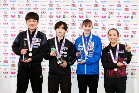 卓球、伊藤・早田組が初の５連覇 全日本、張本・森薗組は初Ｖ