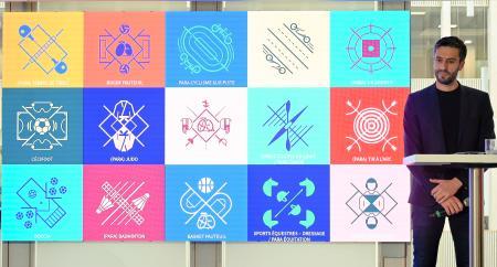 パリ五輪、ピクトグラムを発表 ６２種類、「紋章」をイメージ