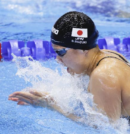 鈴木聡美が女子１００平８位 世界水泳第１２日