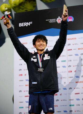 世界クライミング森秋彩が初優勝 リード決勝、男子は安楽が銀