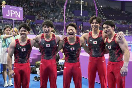 日本男子は銀メダル アジア大会の体操