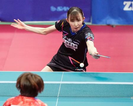 張本智、早田ひなら４強 卓球、パリ五輪選考の全農杯